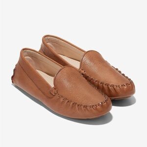 Cole Haan Evelyn Driver Flats - Pecan Leather